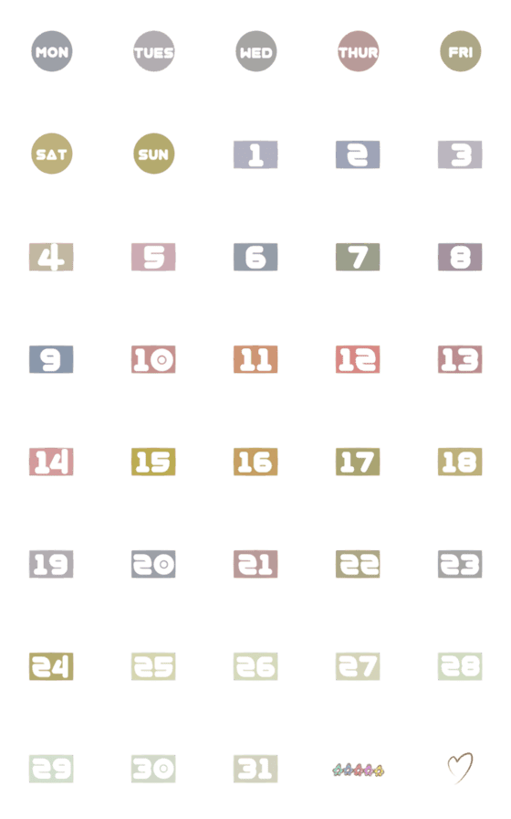 [LINE絵文字]calendar cute emojiの画像一覧