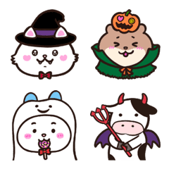 [LINE絵文字] ほっぺにゃん♡ハロウィンかわいい絵文字の画像