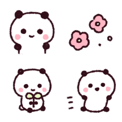 [LINE絵文字] ゆるふわパンダのえもじの画像