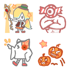 [LINE絵文字] いろいろかわいいハロウィン娘の画像