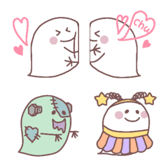 [LINE絵文字] おばけのハロウィンと日常の画像