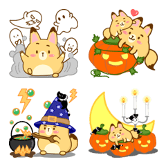 [LINE絵文字] Mizu Fox Halloween Emojiの画像