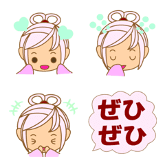 [LINE絵文字] まみんこのシンプル天女絵文字の画像