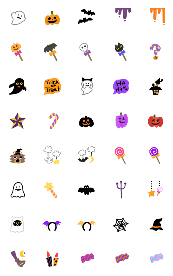[LINE絵文字]ハロウィン絵文字*の画像一覧