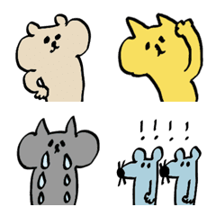 [LINE絵文字] シュールな動物たちの画像