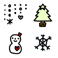 [LINE絵文字] 冬の雪 クリスマス絵文字の画像