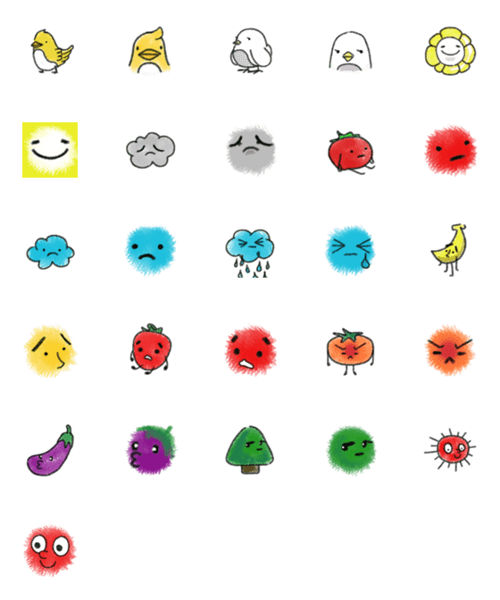 [LINE絵文字]crayon face imojiの画像一覧