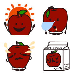 [LINE絵文字] りんごちゃん のえもじの画像