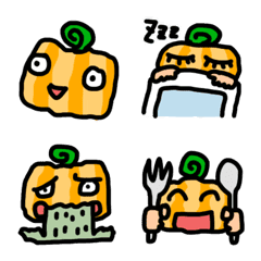 [LINE絵文字] 桂丸のハロウィンかぼちゃ絵文字の画像