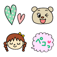 [LINE絵文字] 使いたくなるカワイイ絵文字の画像