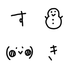 [LINE絵文字] へたかわギャル文字の画像