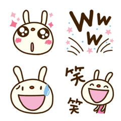 [LINE絵文字] ほっこり☆てるてるうさぎ絵文字の画像