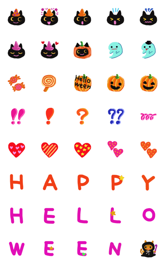 [LINE絵文字]Halloween pretty catの画像一覧