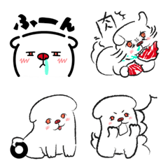 [LINE絵文字] 江戸絵の子わんわん絵文字の画像