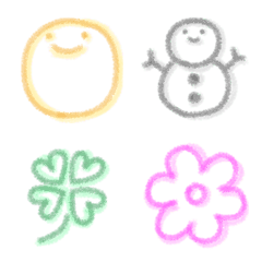 ◎シンプルクレヨン絵文字◎の絵文字メイン画像