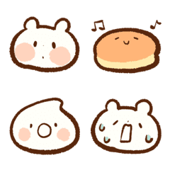 [LINE絵文字] くまさんとホットケーキの画像