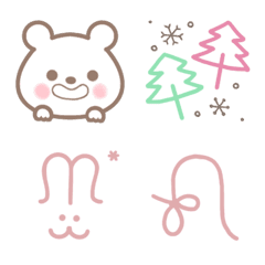 白熊とシンプル絵文字*の絵文字メイン画像
