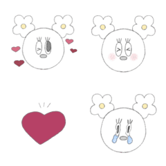 [LINE絵文字] ハナちゃん絵文字 1の画像