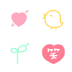 [LINE絵文字] パステル♡かわいい絵文字の画像