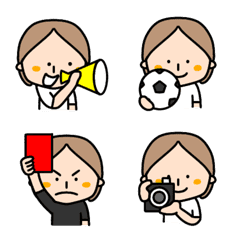 [LINE絵文字] サッカーママの画像