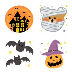 [LINE絵文字] Bear Hug - Happy Halloween Emojiの画像