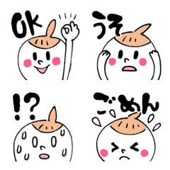 [LINE絵文字] 何か言いたい女の子の画像