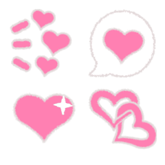 [LINE絵文字] かわいい 毎日ピンクのハート クレヨン風の画像