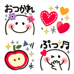 [LINE絵文字] ポップカラー♡北欧風スマイルの画像