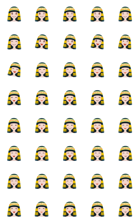 [LINE絵文字]Egyptian princess emoji-2の画像一覧