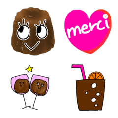 [LINE絵文字] フランスの焼き菓子カヌレ絵文字の画像