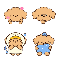 [LINE絵文字] Charming chubby poodle_2の画像
