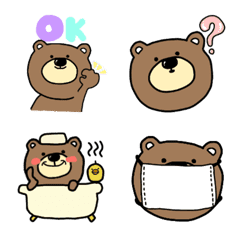 [LINE絵文字] クマの絵文字♡日常生活で使える絵文字の画像