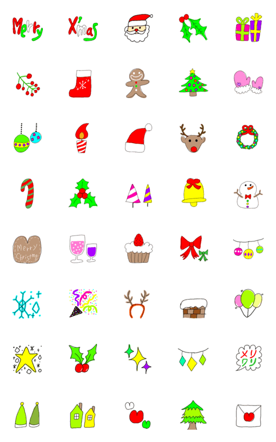 [LINE絵文字]ぽぽぽのクリスマス絵文字の画像一覧