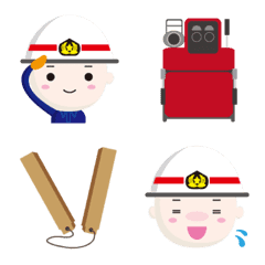 頑張る消防団員さんの絵文字の絵文字メイン画像