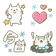 [LINE絵文字] かわいい♡白ねこのルル2の画像