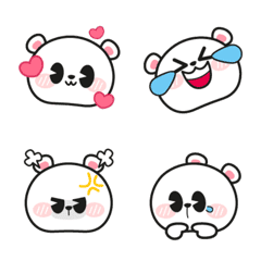 [LINE絵文字] White Cute Polar Bear Emojiの画像
