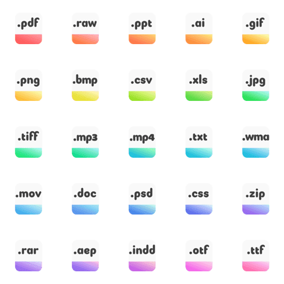 [LINE絵文字][ icon ] File Typesの画像一覧