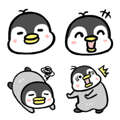 [LINE絵文字] ペンギン色んな顔の絵文字の画像