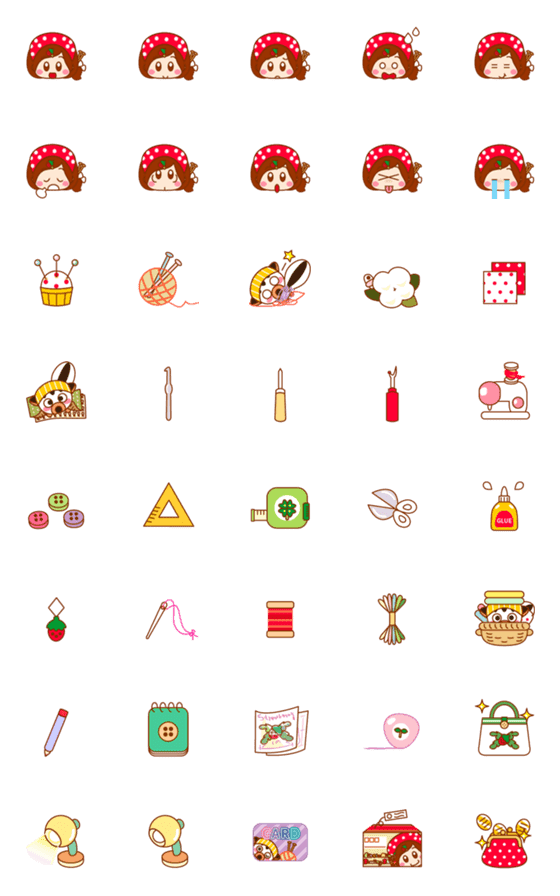 [LINE絵文字]Little Ming's Sewing Shop (Let's Sew)の画像一覧