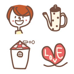 [LINE絵文字] ショートヘアの女の子の画像