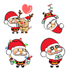 [LINE絵文字] Kawaii Santa Christmas Emojiの画像
