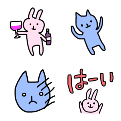 [LINE絵文字] 大雑把な動物の絵文字の画像