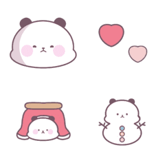 [LINE絵文字] ぱんだの森(冬編)の画像