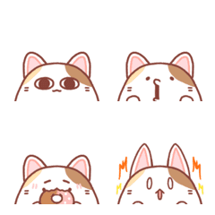 チラッと覗く三毛猫さん絵文字の絵文字メイン画像
