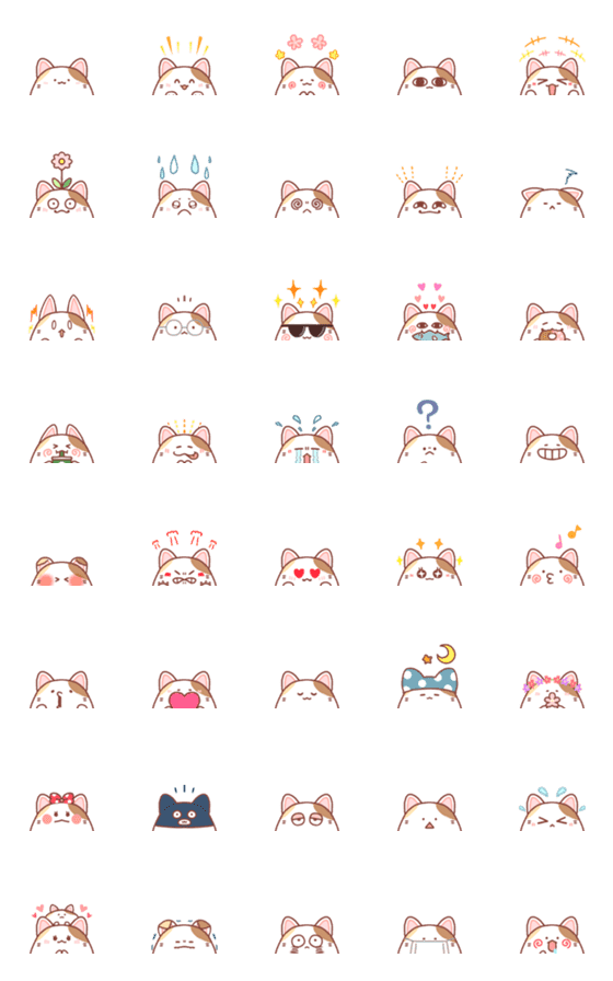 Line絵文字 チラッと覗く三毛猫さん絵文字 40種類 1円 Line絵文字 チラッと覗く三毛猫さん絵文字 40種類 1円
