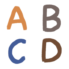 [LINE絵文字] キューブ英語の単語ABC69の画像