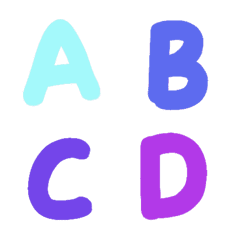 [LINE絵文字] 英語の単語ABC70の画像