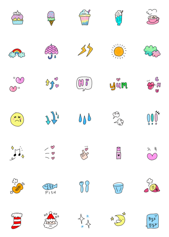 [LINE絵文字]かわいい♡ガーリー絵文字の画像一覧