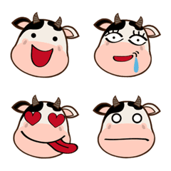 [LINE絵文字] Moo～moo～かわいいハッピーラックカウの画像