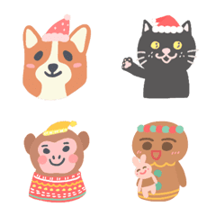 [LINE絵文字] Christmas Animalsの画像